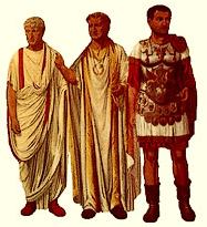 Roman Fashion on Ancient Roman Fashion   Left To Right   The Distinctive Dress Of
