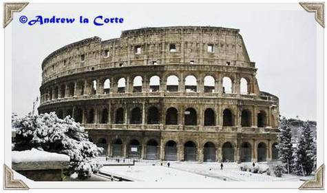 Download this Unusual Sight Roads Closed The Colosseum Under Snow February picture