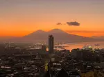 Naples at sunrise with Vesuvius