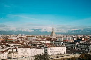 Turin, Italy, from a distance