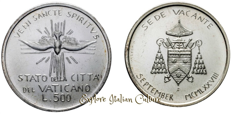 moneda euro Sede Vacante.