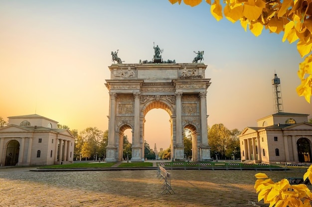 Arco del Pace in Sempione park in milan Arco del Pace in Sempione park in milan