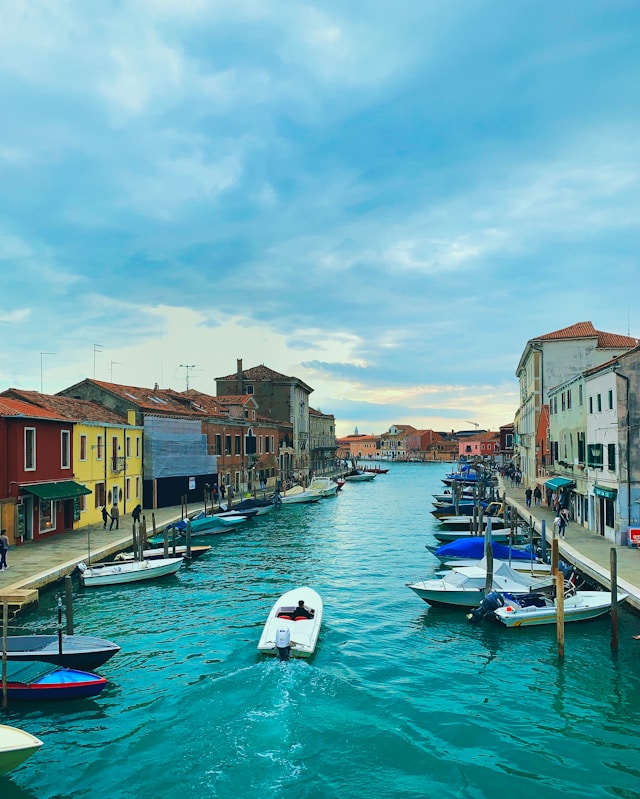 Colored houses in Burano, Venice