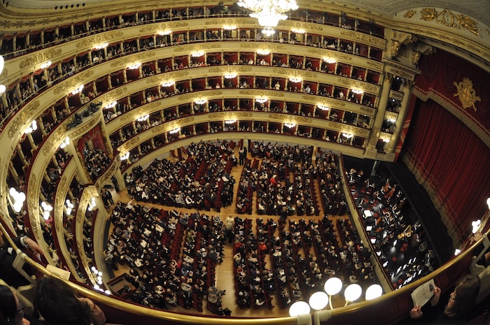 Inside La Scala theater in Milan Inside La Scala theater in Milan