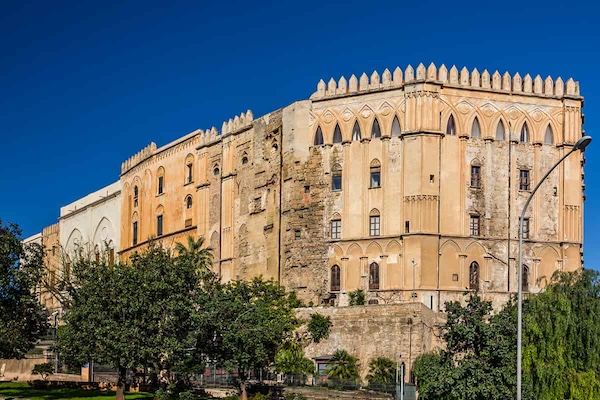 The Palazzo dei Normanni in Palermo The Palazzo dei Normanni in Palermo