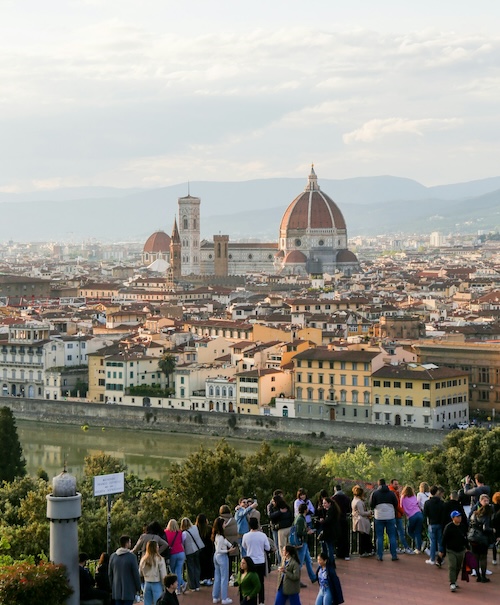 A view from Piazzale Michelangelo out over Florence