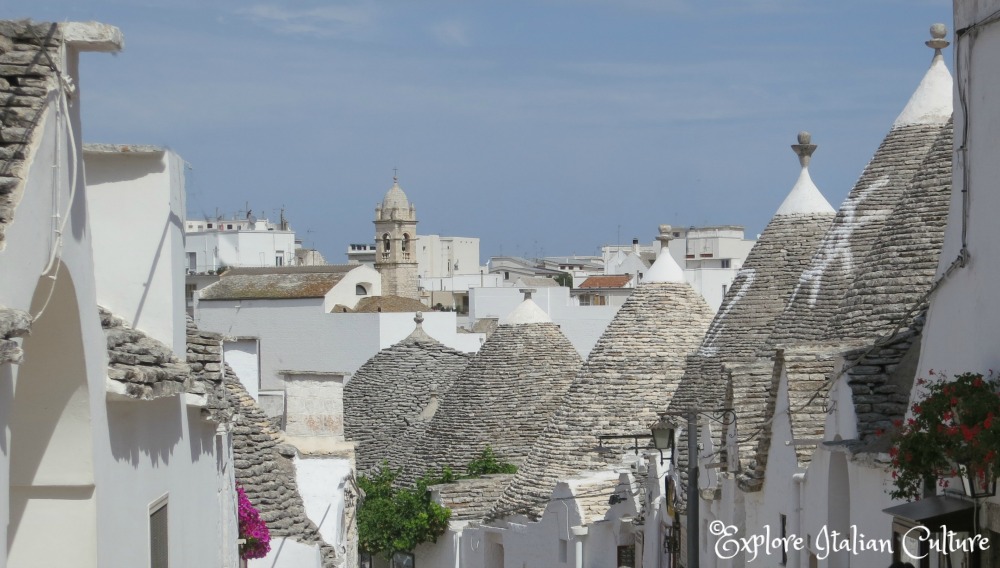 Alberobello, the town of the trulli, the traditional dwellings of Puglia, Italy.