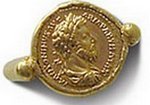 Ancient Roman coin ring, 2C AD Ancient Roman coin ring, 2C AD