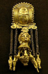 gold pendant earring, 2C A.D.