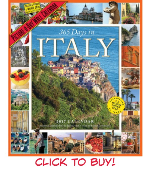Monthly and wall and page a day desk calendars of Italy, 2017.