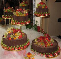 Chocolate wedding cake