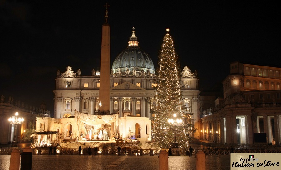 December in St Peter's Square, Rome.