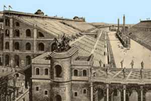 A drawing of Circus Maximus track detail