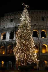 Colosseum in Rome at Christmas
