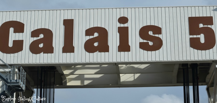 The entrance to Calais ferry port.