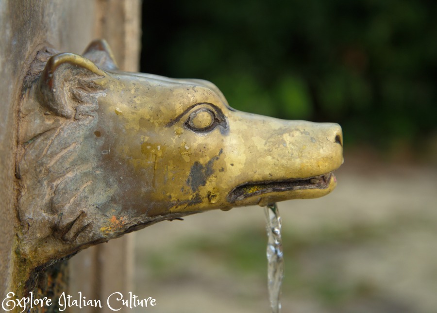 One of Rome's many drinking water fountains - but this one is special. The drinking water fountain in the Giardino degli Aranci, Rome.