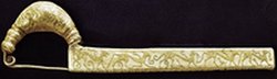Gold Etruscan fibula, 7C B.C. A Gold Etruscan fibula, 7C B.C.