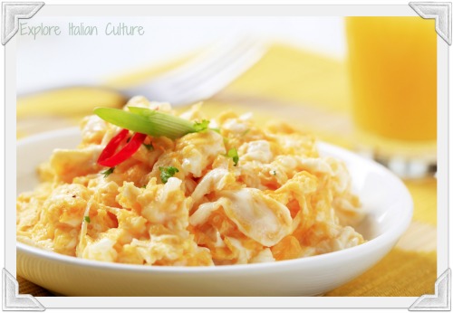 Scrambled eggs as part of the Mediterranean diet Scrambled eggs as part of the Mediterranean diet