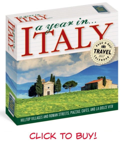 Monthly and wall and page a day desk calendars of Italy, 2017.