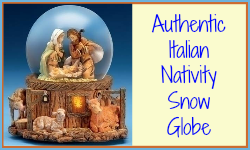 Italian nativity snow globes as Christmas gifts
