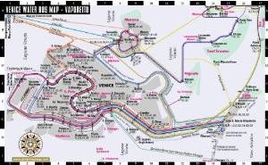 Waterbus map Venice italy