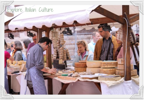 Italian markets cheese stall Italian markets cheese stall