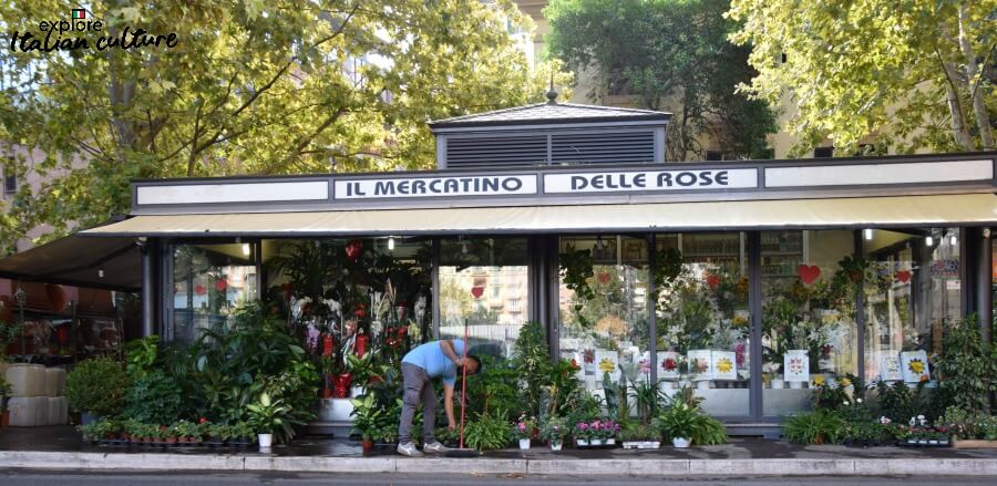 Mercatino delle Rose: a florist near Laura's Vatican apartment, Rome.