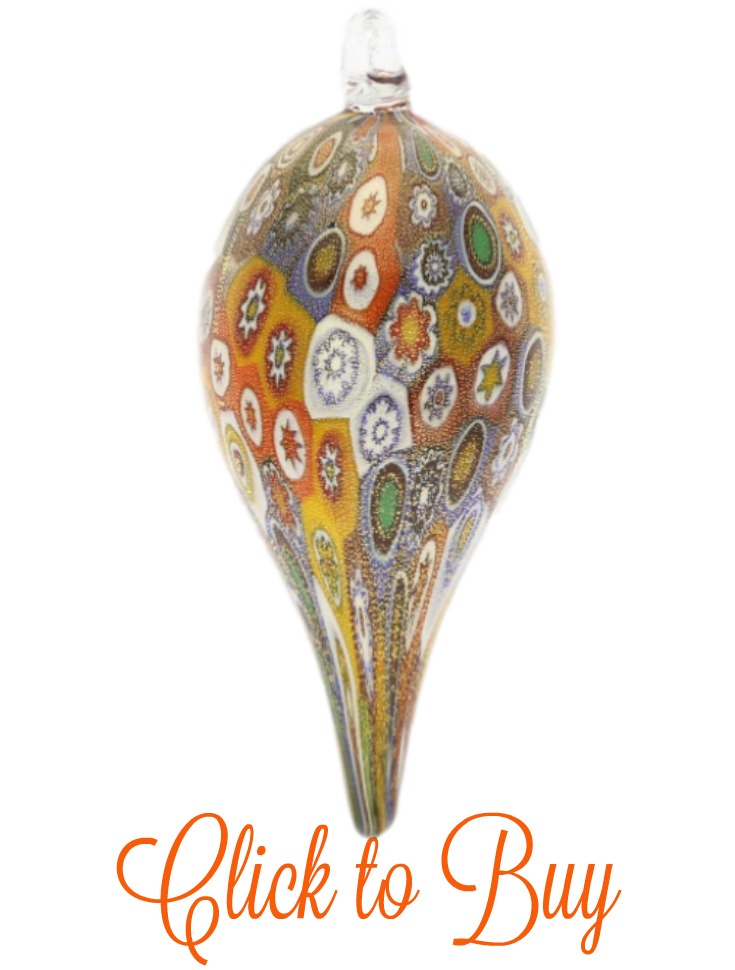 Murano Glass Christmas Ornaments. A Murano millefiori Christmas ornament. - Murano Glass Christmas Ornaments.