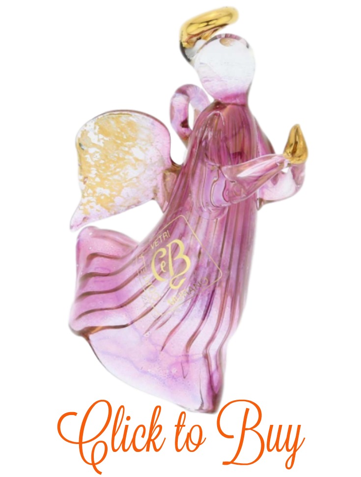 Glass angel ornament.