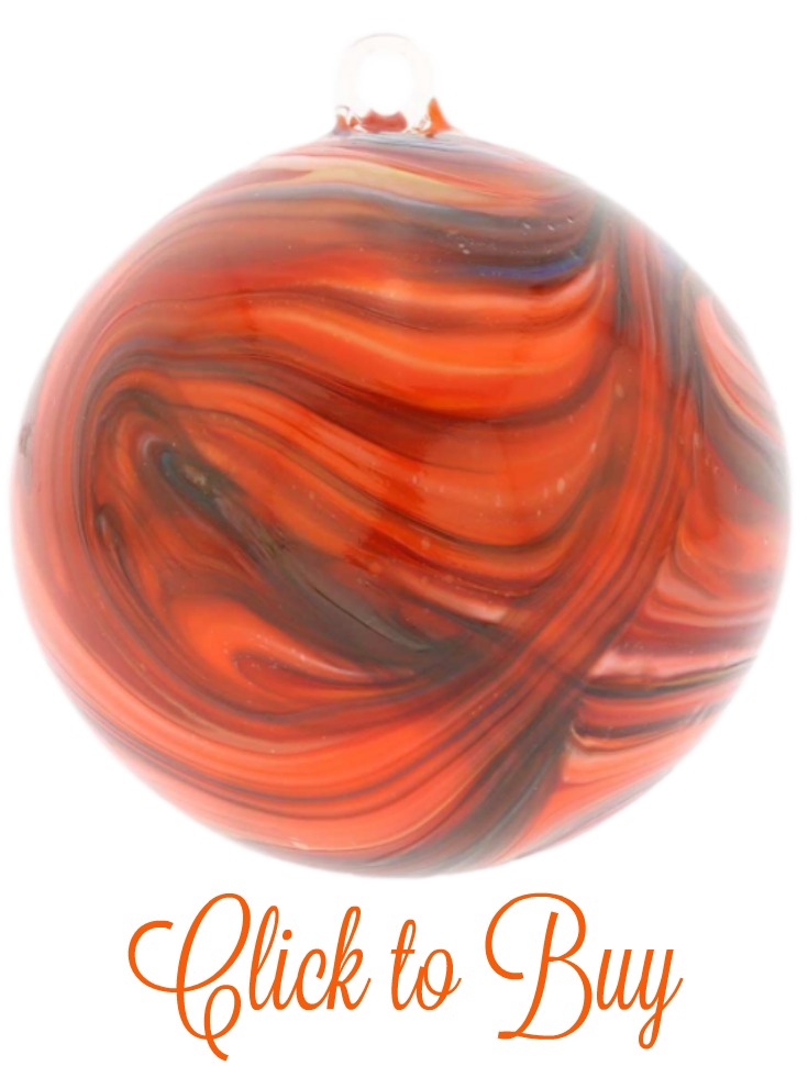 Red Christmas tree bauble.