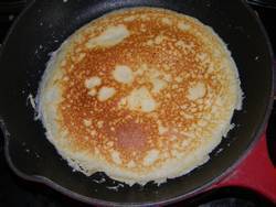 Tossing a pancake
