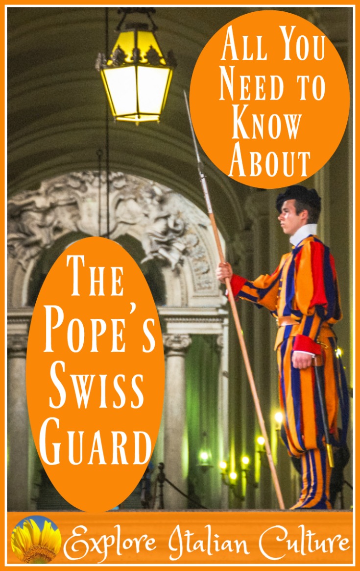 A poster with a picture of The Swiss Guard at the Vatican