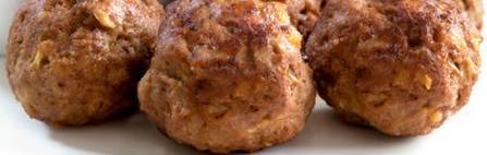 Italian meatballs on a white plate