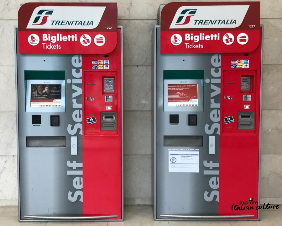 Ticket machines at Roma Termini station