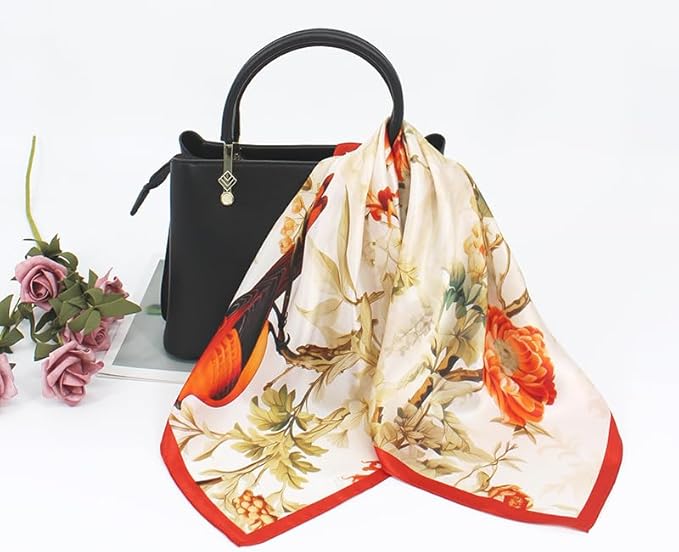 A silk scarf and handbag