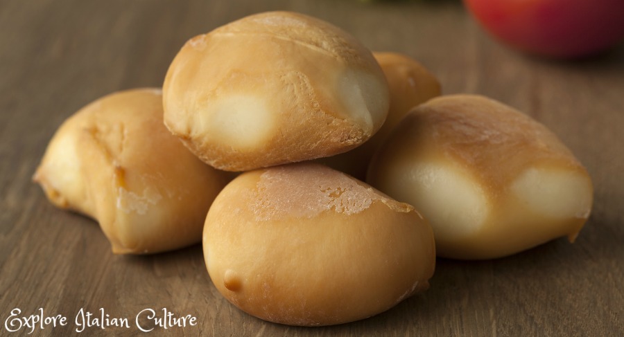 Smoked mozzarella cheese.