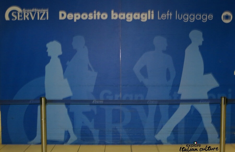 Termini left luggage department in Rome