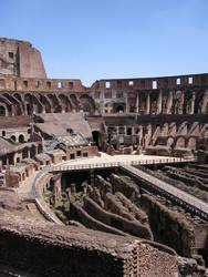 The Roman Colosseum underground tunnels