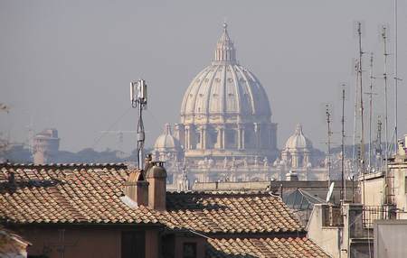 The skyline of St. Peter's in Rome