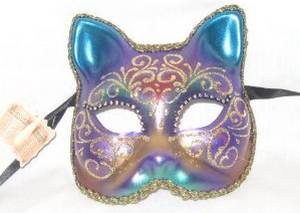 Italian Carnevale masks the cat