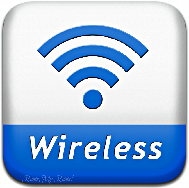 Wifi-Vereinbarungen am Flughafen Fiumicino.