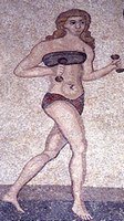 Woman athlete mosaic