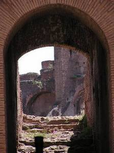 The Roman Colosseum underground tunnels